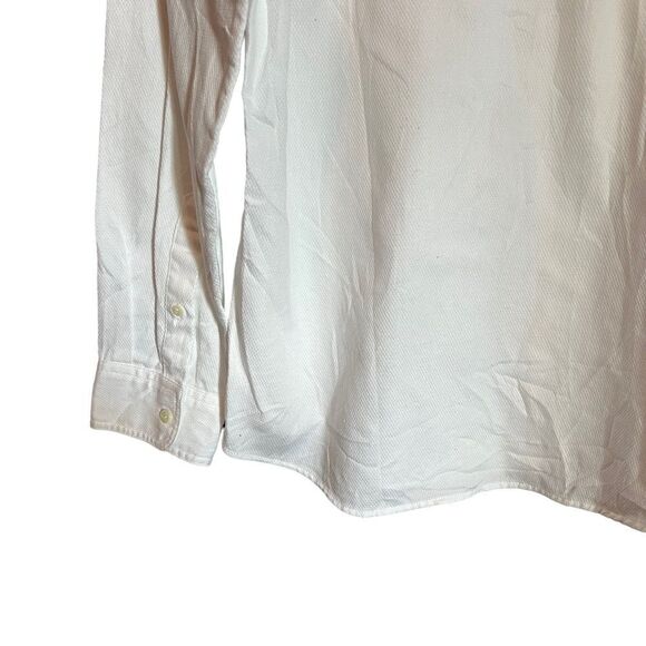 NWT! Gap optic white standard fit collarless shirt - Picture 5 of 7